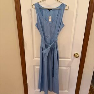 Banana Republic NWT! Size 8 Sky Blue Belted Tank Dress $140.00